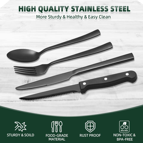 CEKEE ergonomic triple-riveted handle highlights comfortable dining grip