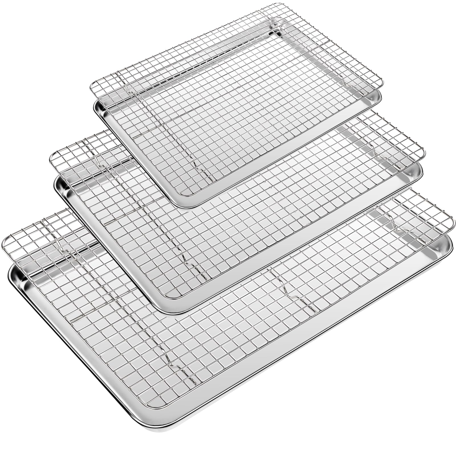 CEKEE large baking pan with wire rack for even heat and easy release