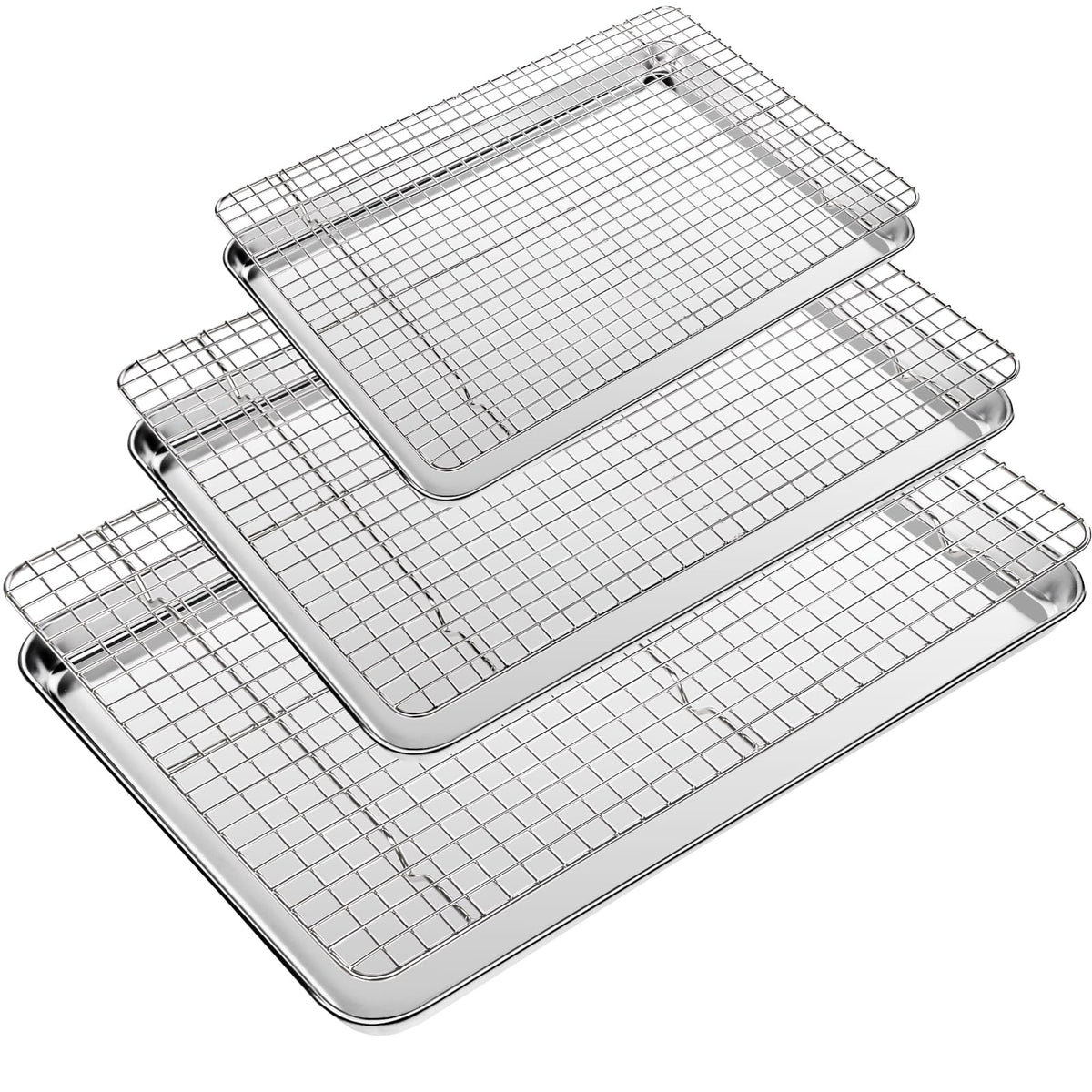 CEKEE large baking pan with wire rack for even heat and easy release