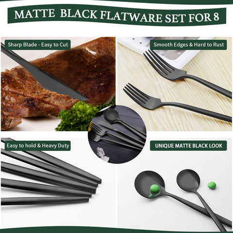CEKEE matte black teaspoon ideal for coffee, tea, and desserts.
