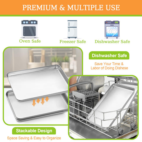 CEKEE baking trays mirror-finish, close-up highlights easy release and cleanability.