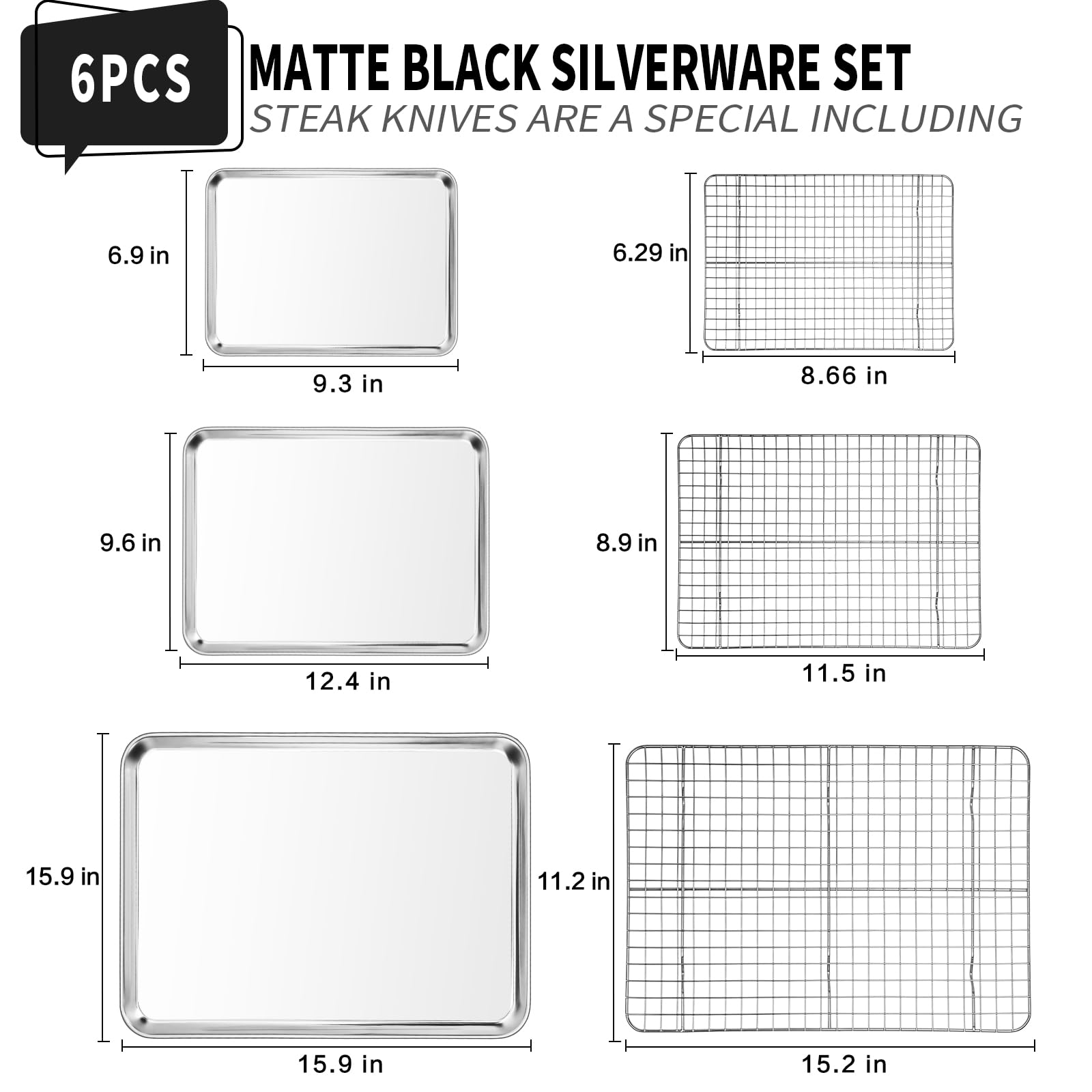 CEKEE quarter-sheet pan with rack for versatile oven use