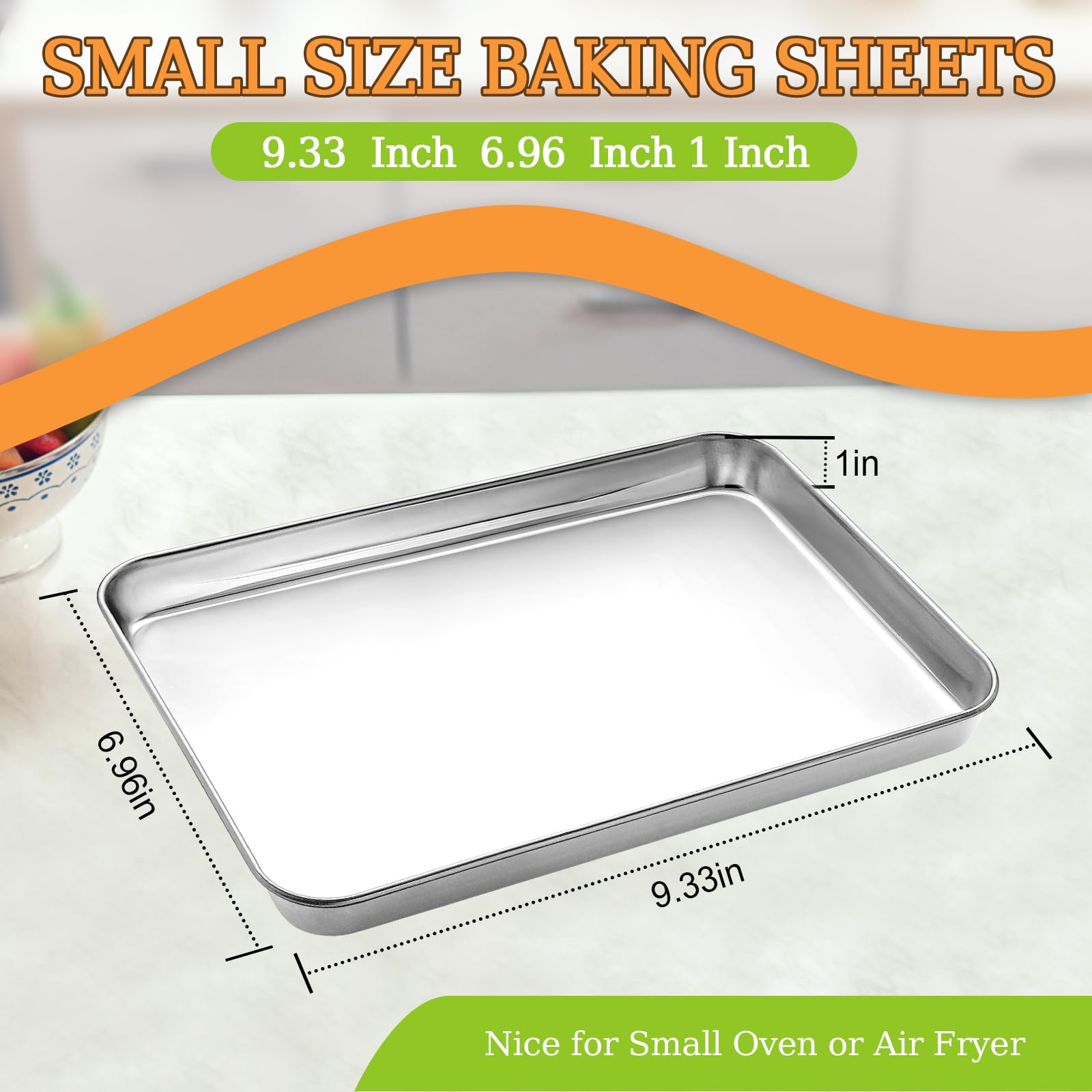 CEKEE stainless steel bake pan with mirror finish for easy release.