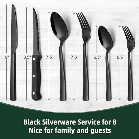 CEKEE table setting with black flatware highlighting modern style