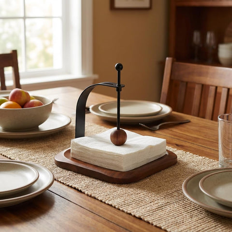 Celestree weighted-arm napkin holder demonstrating stable arm