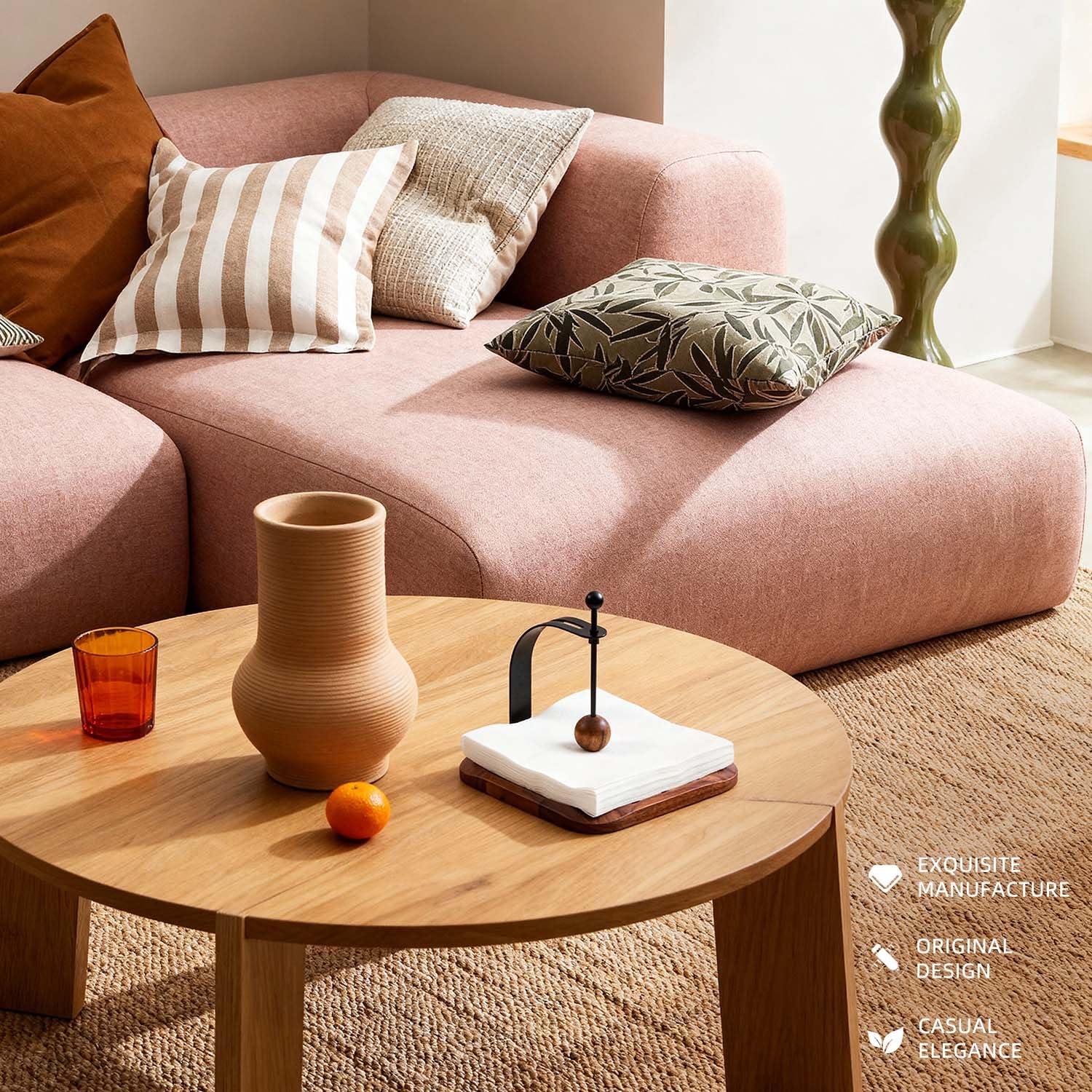 Celestree premium walnut finish adds warm ambience