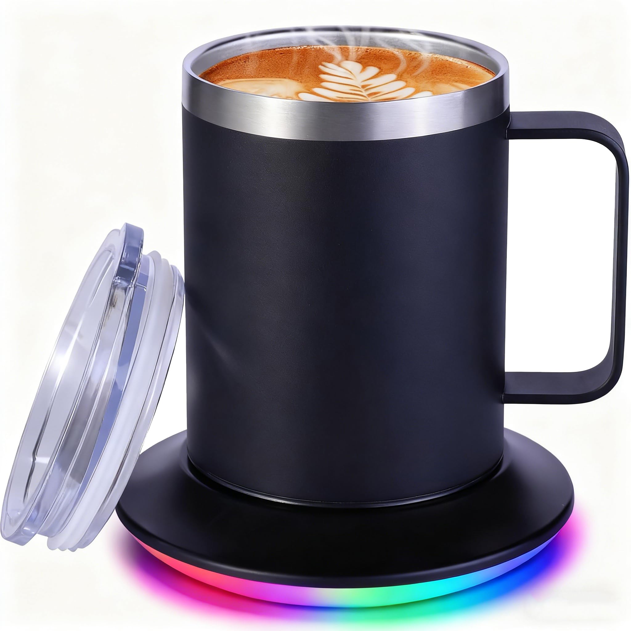 Cemsiupin heated mug 12oz full set on desk keeps drinks warm