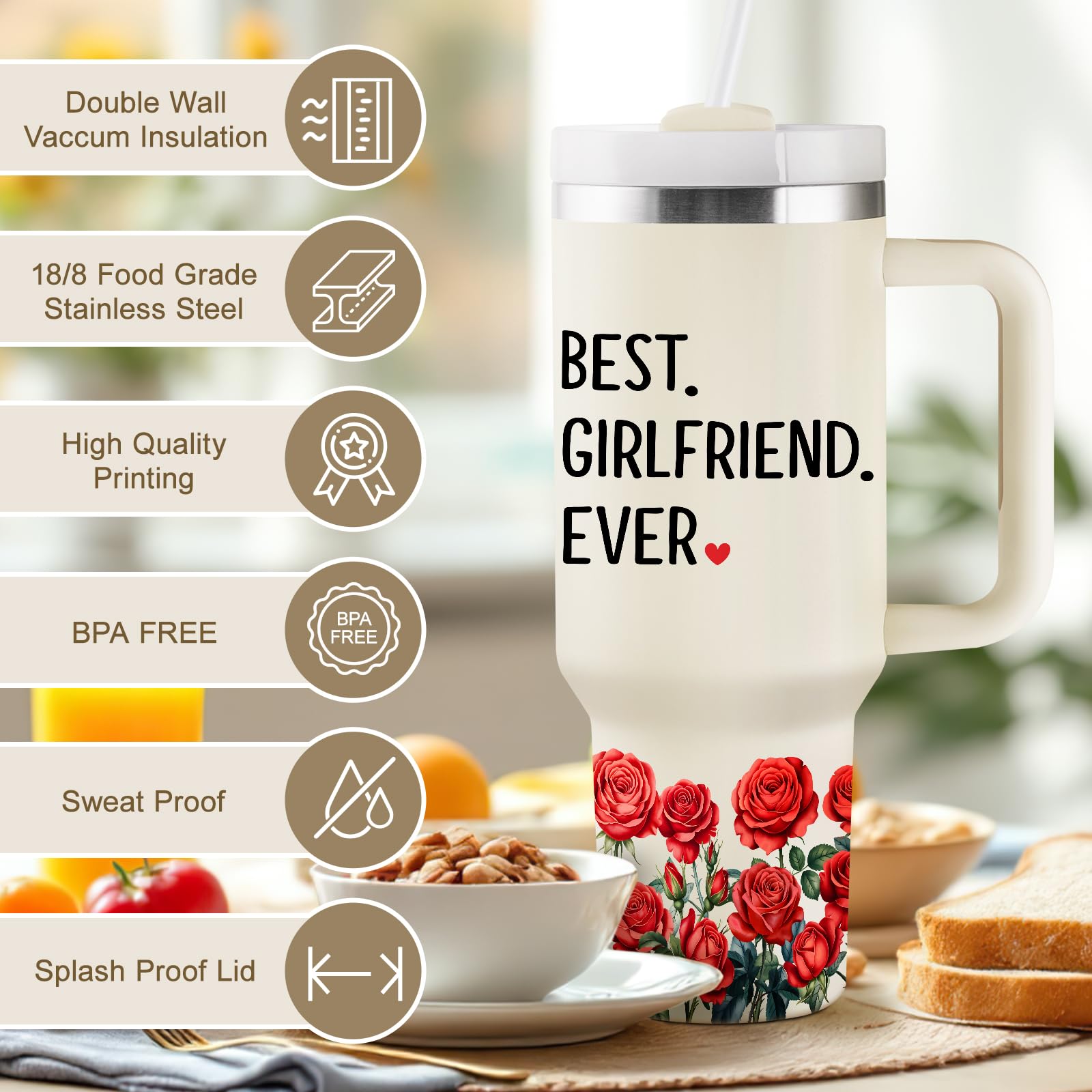 CENDARTE insulated vacuum design keeps drinks hot or cold for hours
