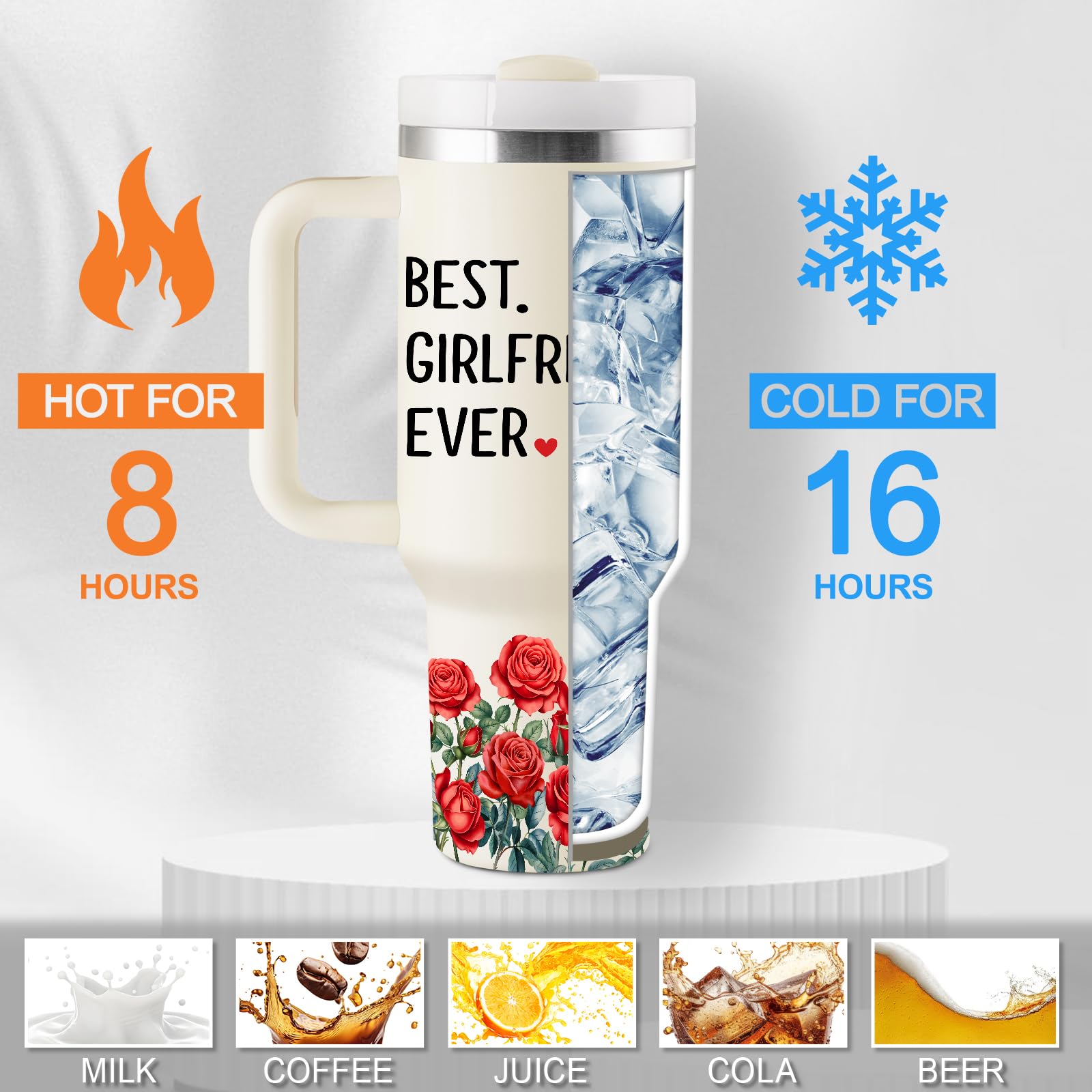 Slim base fits car cup holders for portable refreshment