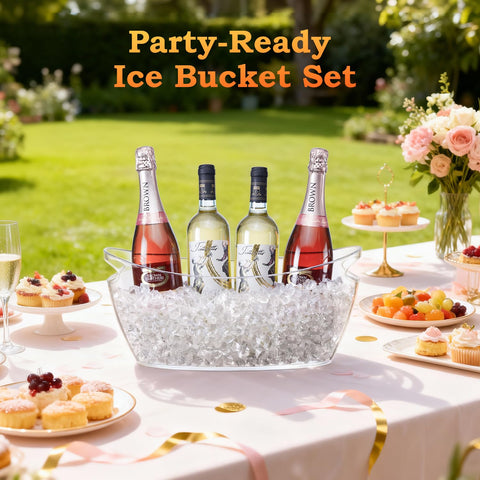 Cenjeery clear acrylic bucket scoop for easy ice serving