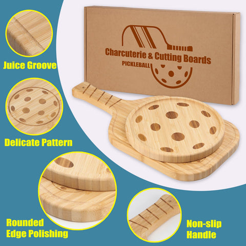 cenleoha bamboo charcuterie board surface ideal for cheeses and fruits.