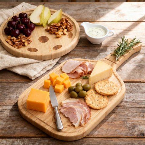 cenleoha pickleball charcuterie board round plate adds playful serving surface for snacks.