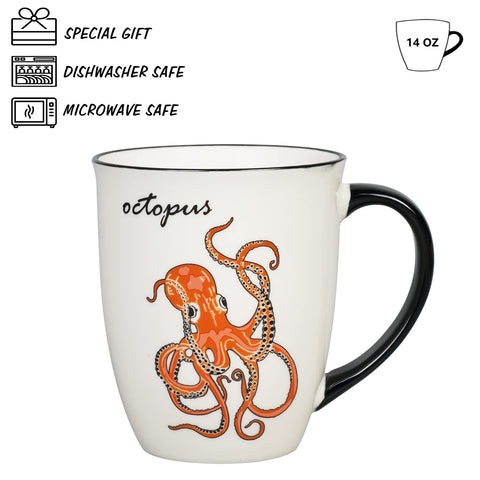 Ceramicfor Octopus mug is a 14oz ceramic cup for daily drinks