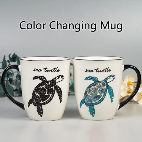 Ceramicfor Sea Turtle Mug capacity 14oz, ideal for morning beverages