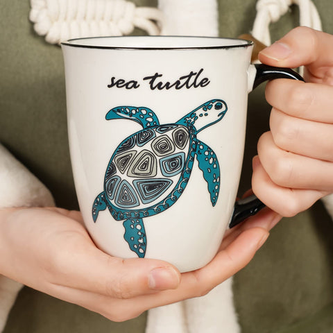 Ceramicfor Sea Turtle Mug is microwave safe for quick reheats