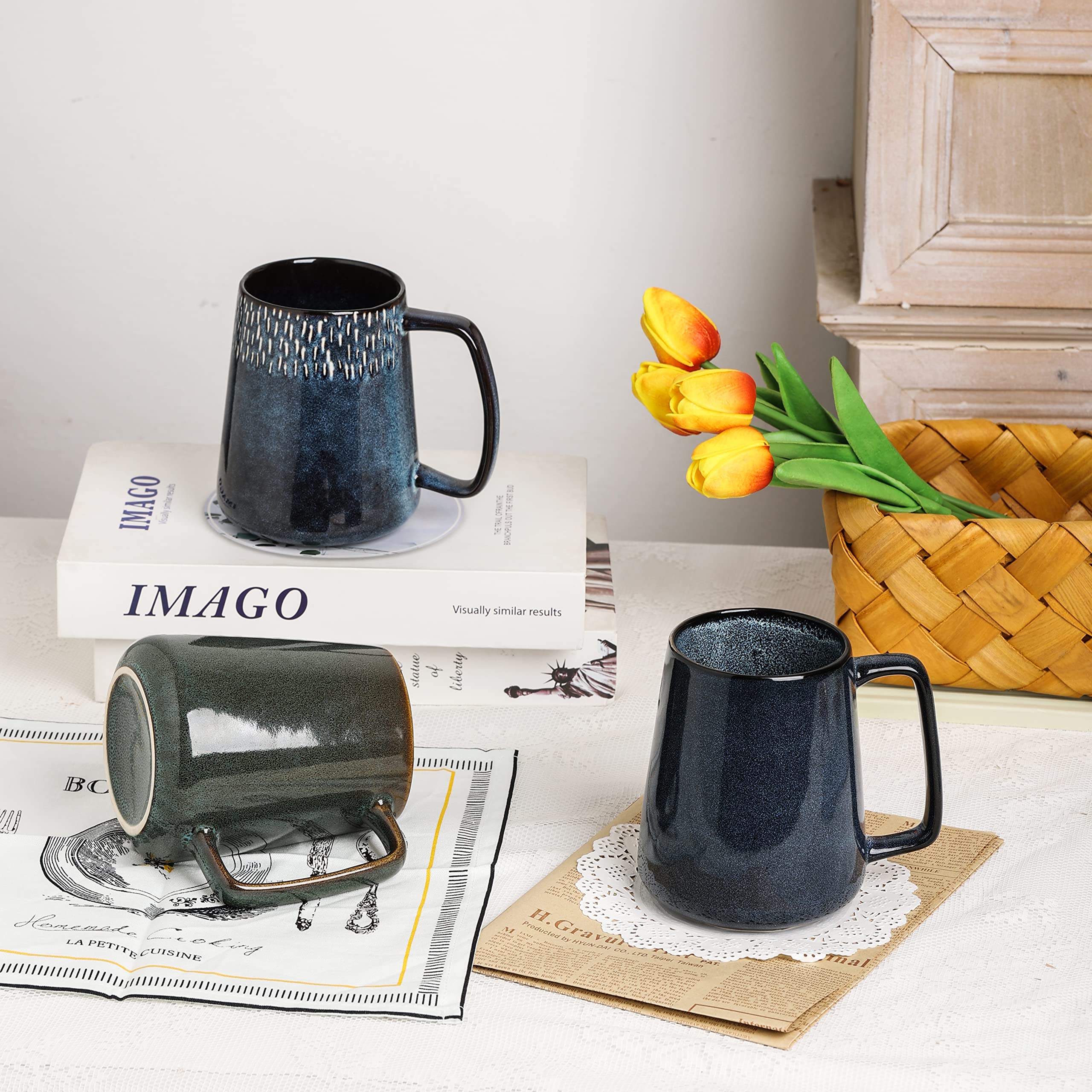 Ceraozmus 24oz mug dishwasher safe easy cleaning after meals.