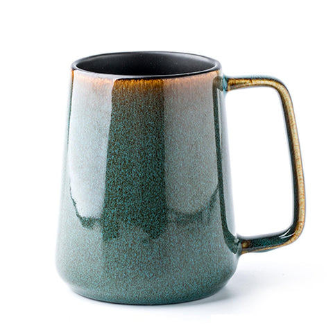 Ceraozmus 24oz mug front view with green glaze for daily office coffee.