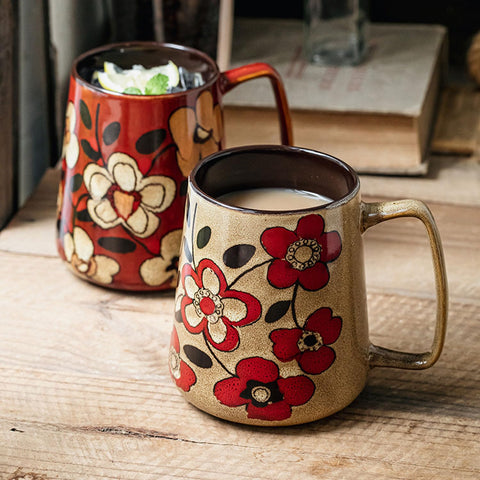 Ceraozmus large-handle mug with ergonomic grip for daily use