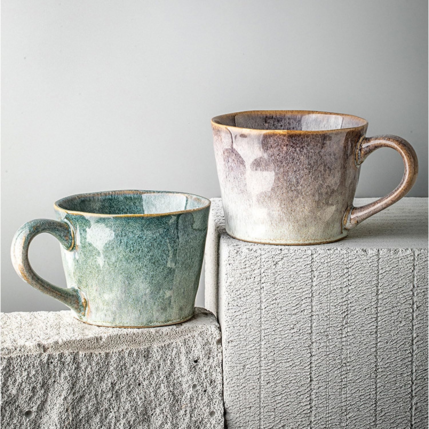 Ceraozmus mug with comfortable handle and sturdy rim design.