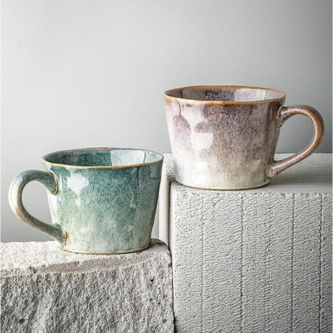 Ceraozmus mug with comfortable handle and sturdy rim design.