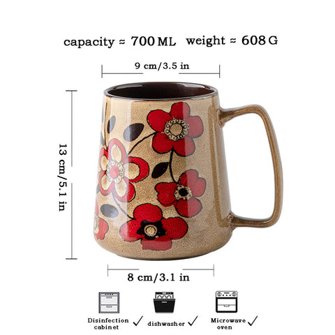Ceraozmus kiln-glazed mug with uneven surface and rich color variation
