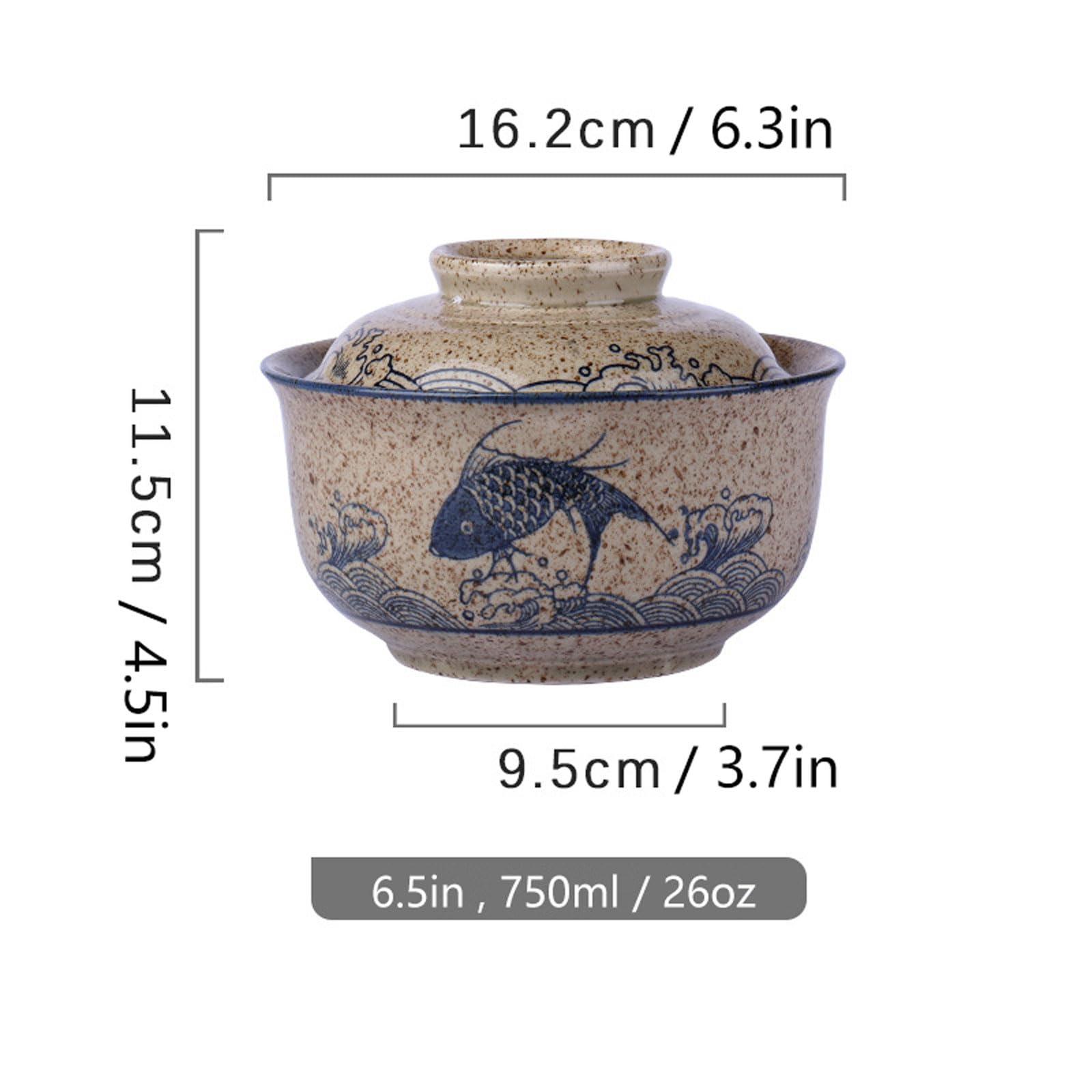 Elegant reactive glaze finish highlights Ceraozmus ramen bowls for stylish dining.