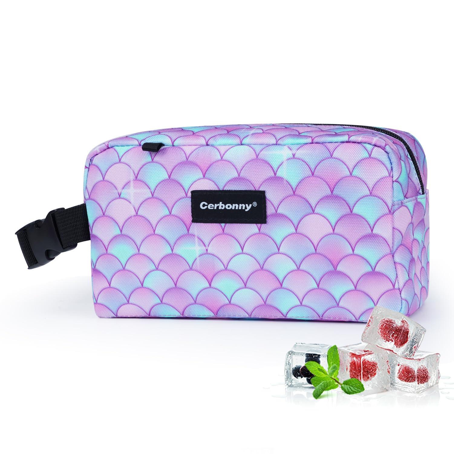 Cerbonny freezable cooler bag compact size keeps snacks fresh on the go.