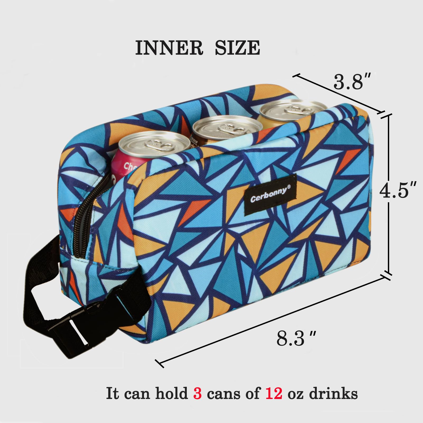 Cerbonny freezable lunch bag gel packs inset for efficient cooling