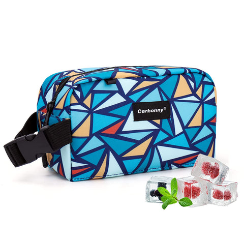 Cerbonny freezable lunch bag top view for travel-friendly compact lunch storage