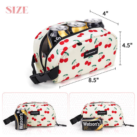 Cerbonny small cooler bag open reveals roomy interior for easy packing.