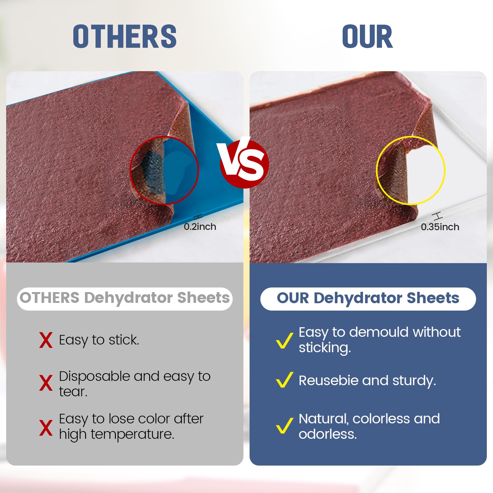 Cercker mesh sheet ensures even heating for jerky, grains, and vegetables.