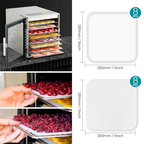 Cercker silicone dehydrator mesh mats ensure even heat for solids