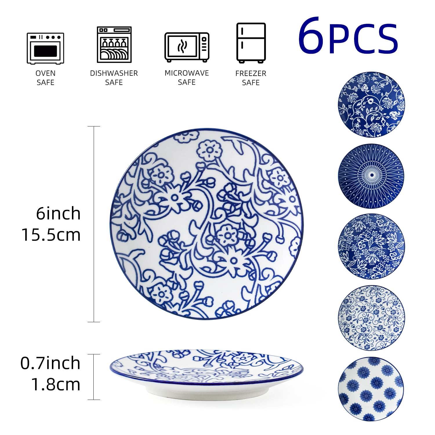 Cerkik small salad plate 6 inch perfect for portions and sides
