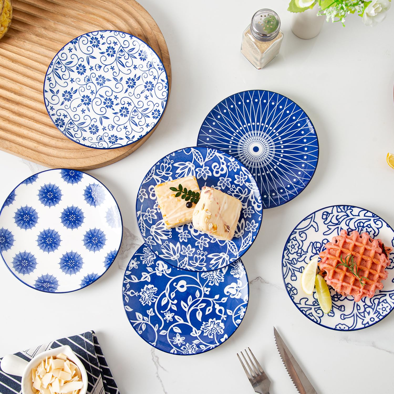 Cerkik sushi dish 6 inch plate helps keep sauces contained
