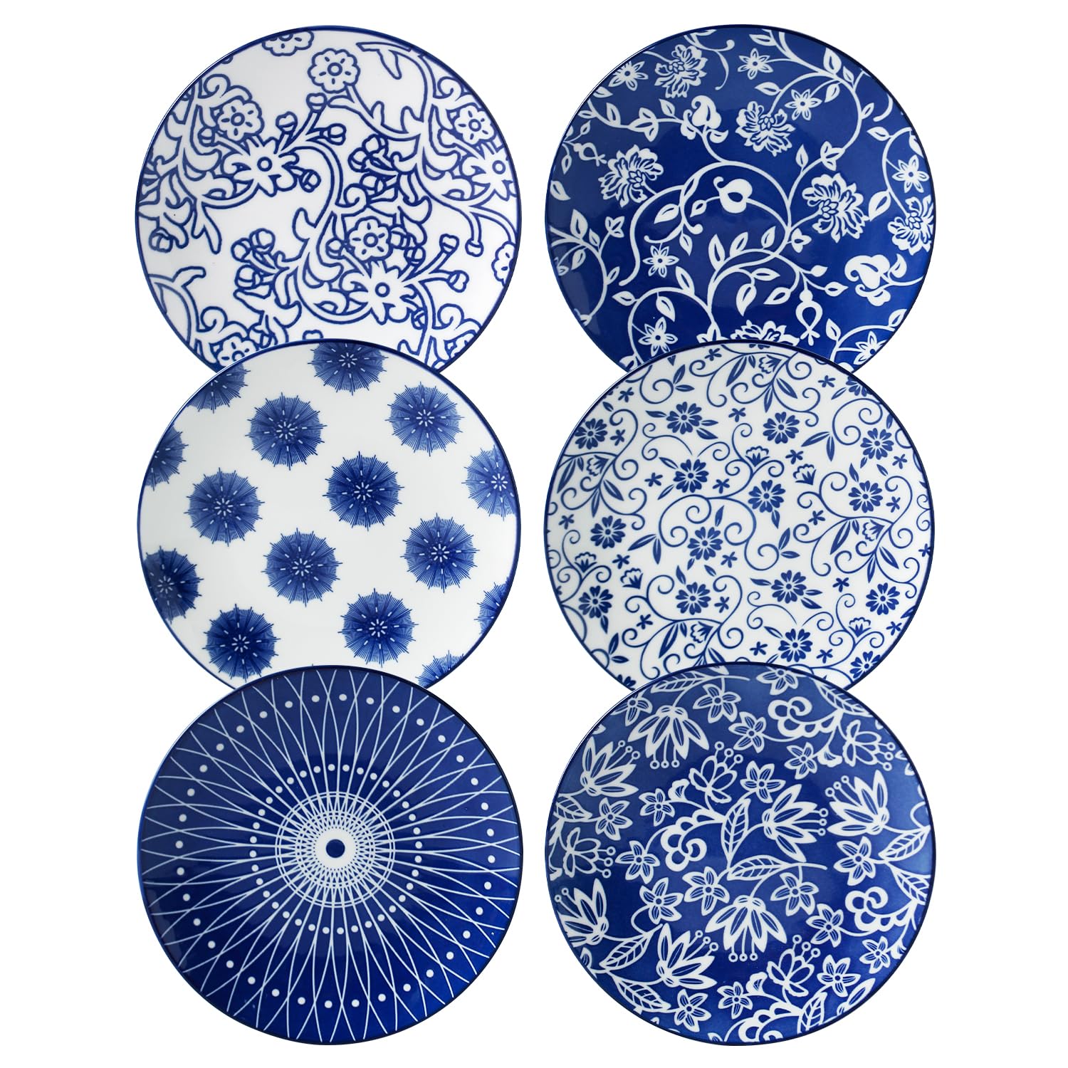 Cerkik Vintage Blue 6-inch dessert plate for elegant dessert service