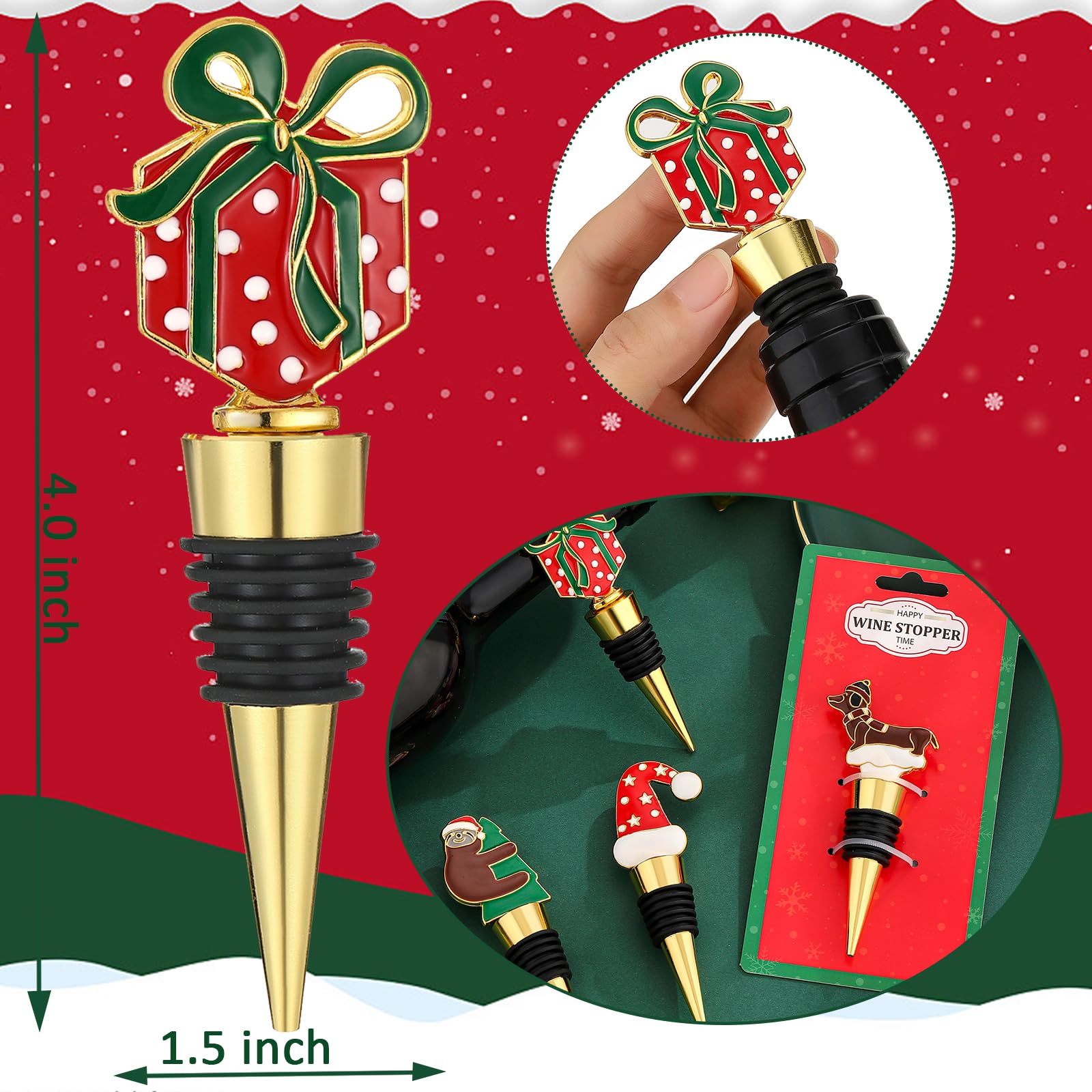 Cesdai gold gift design stopper stops air and enhances holiday ambience