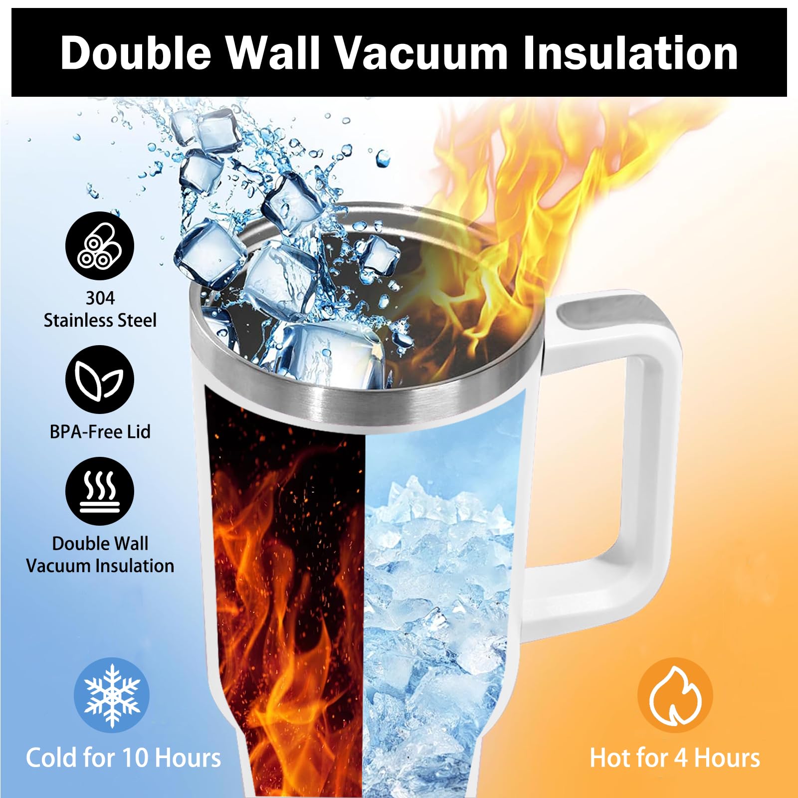 CGMIBAS sewing tumbler double-wall insulation preserves hot or cold drinks.