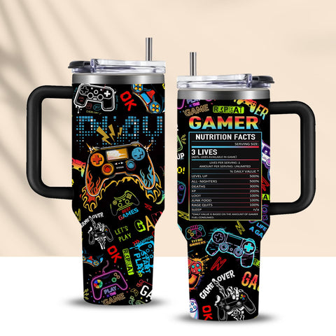 CGMIBAS 40oz tumbler top view highlights colossal gaming capacity