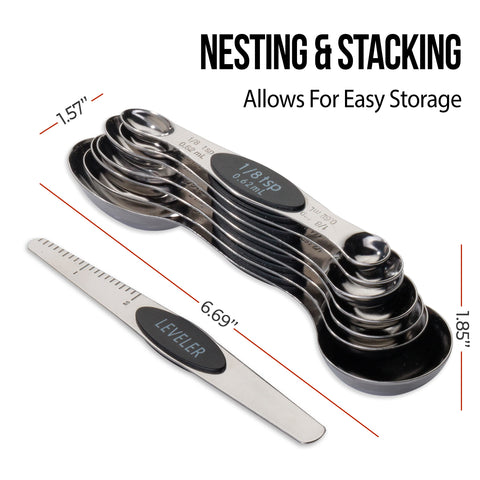 CH1EF stainless steel spoons with leveler and durable finish