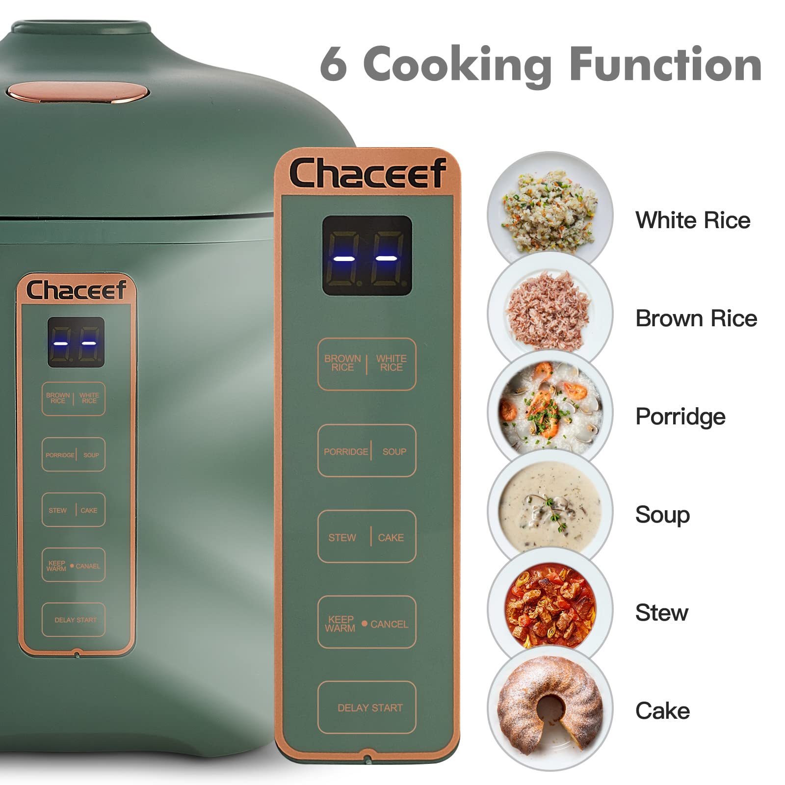 CHACEEF mini rice cooker portable compact design ideal for dorm rooms and travel