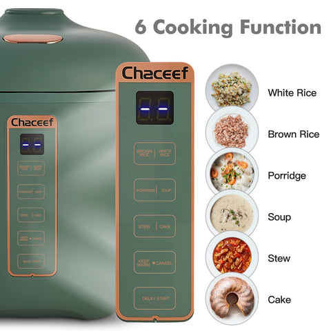 CHACEEF mini rice cooker portable compact design ideal for dorm rooms and travel