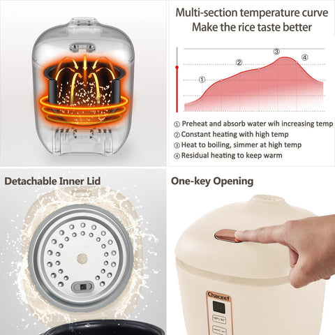 CHACEEF non-stick inner pot allows quick cleanup.