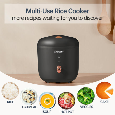 CHACEEF one-touch control panel simplifies cooking with cook and warm functions.