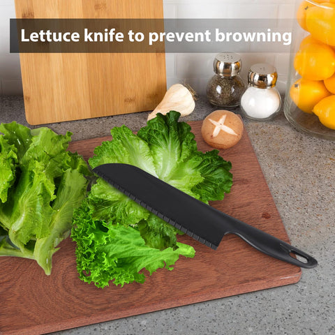 ChaLeeMoo nylon knife for lettuce and salad prep keeps leaves fresh.
