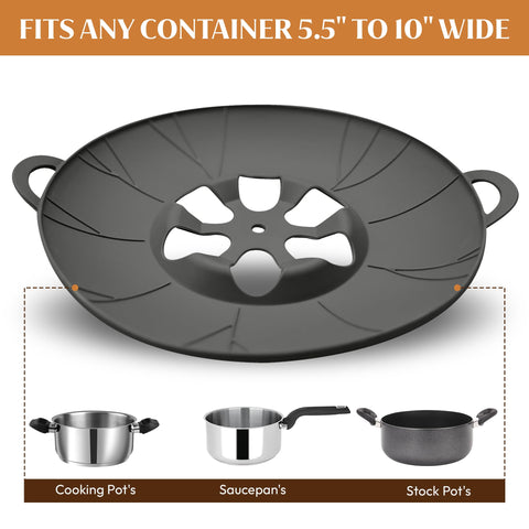 ChaiGuard flower-vent center controls steam and reduces splashes during simmering.
