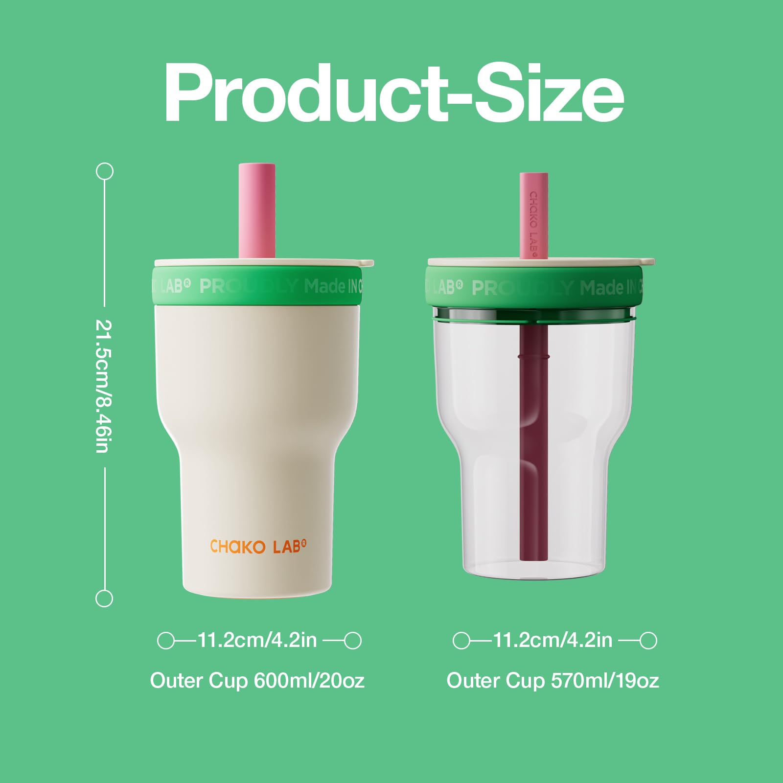 CHAKO LAB 20oz color options offer style and practicality