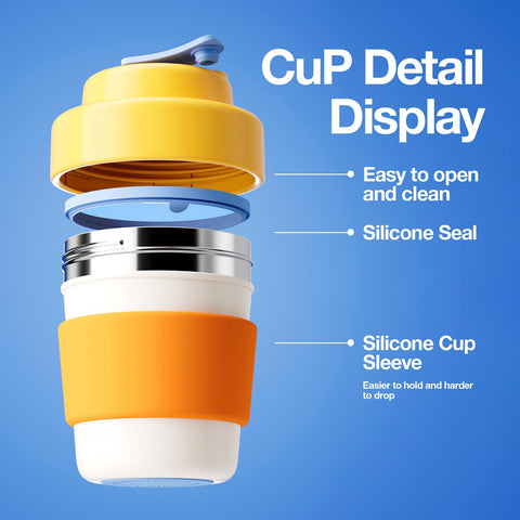 CHAKO LAB double-wall vacuum mug preserves temperature for hours on the go.