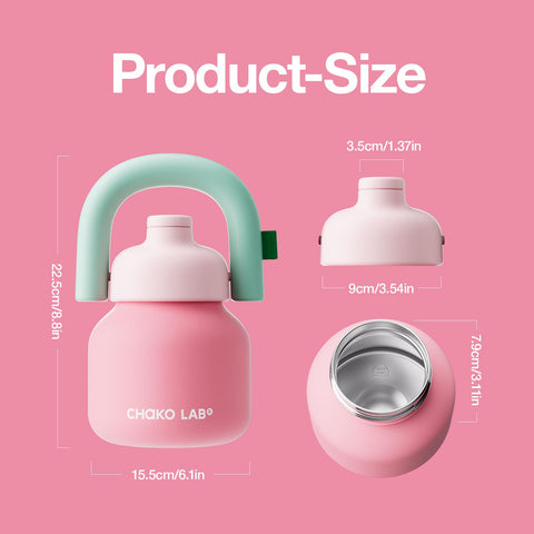 CHAKO LAB non-slip bottom stays stable on flat surfaces.