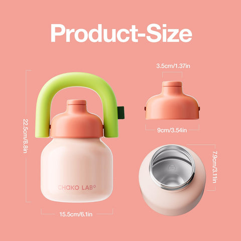 CHAKO LAB BPA-free bottle with simple disassembly for thorough cleaning.