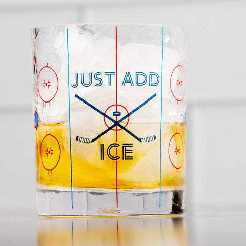 ChalkTalkSPORTS hockey gift lowball glass great for birthdays or celebrations.